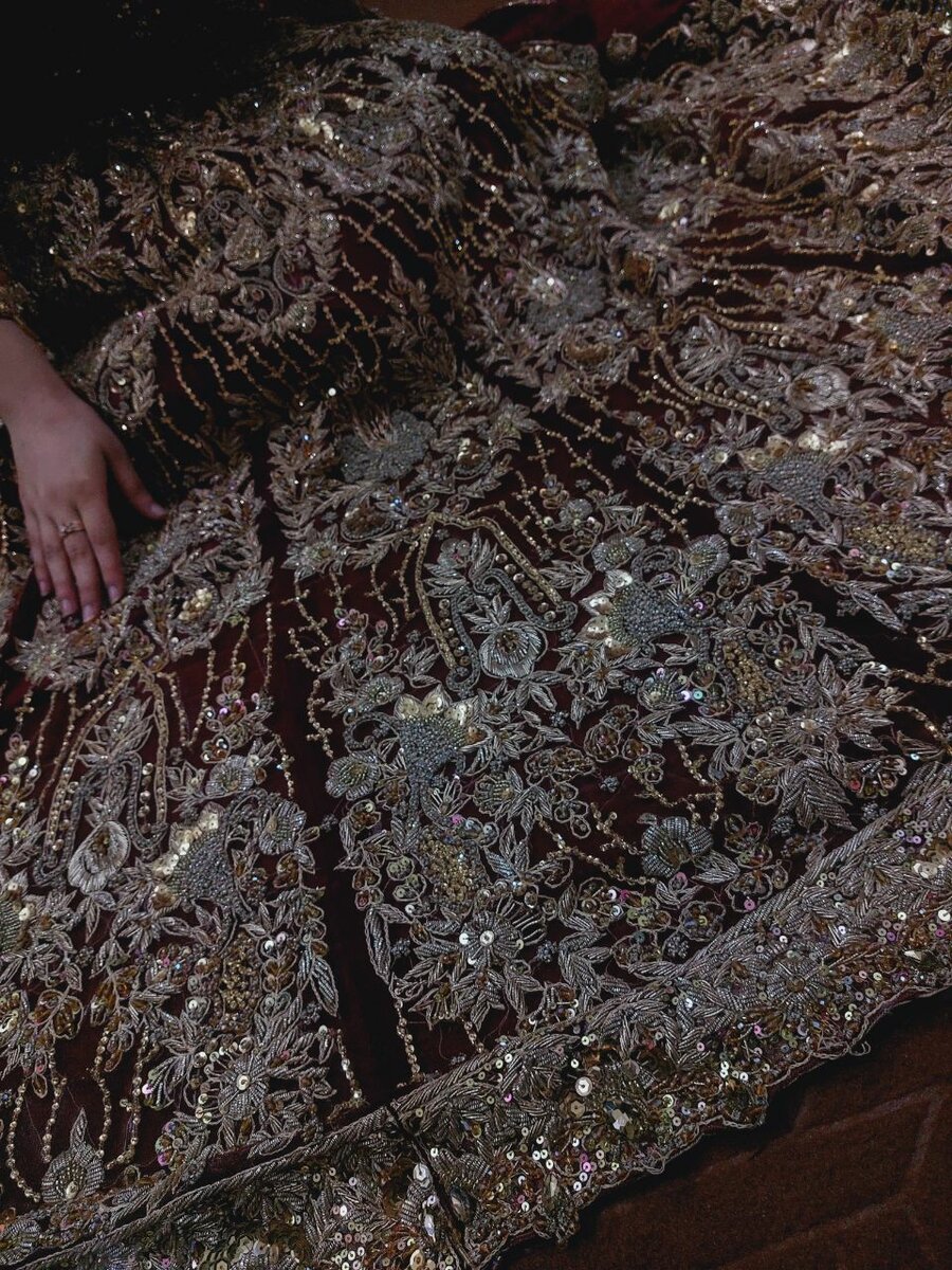 Bridal lehnga mehroon color