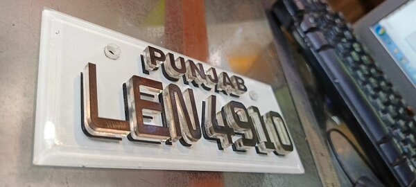 Numbers plate