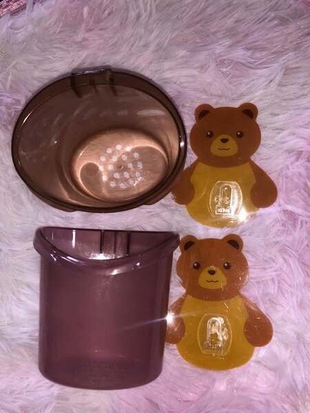 Porte-brosses à dents mural ourson