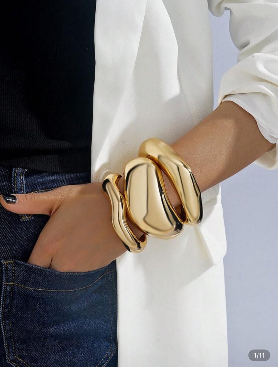 Bracelet en acier doré