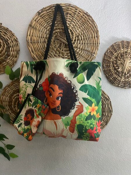 Sac cabas illustré coloré