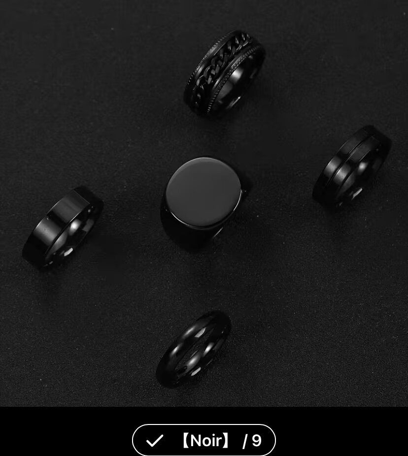 Ensemble de bagues tendance