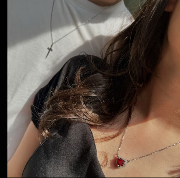 Collier Couple Cœur Superhéros