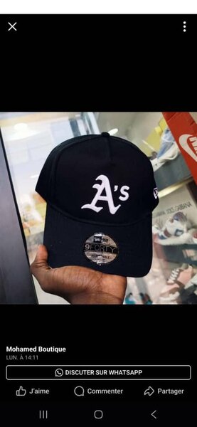 Casquette Noire Sport