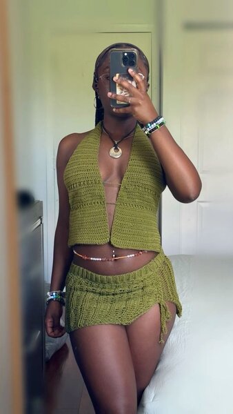 Crochet Top and Mini Skirt