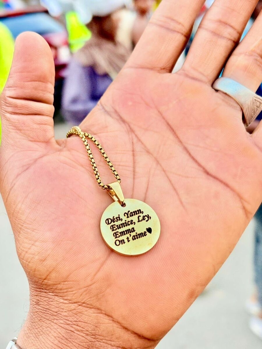 Pendentif Personnalisé Doré