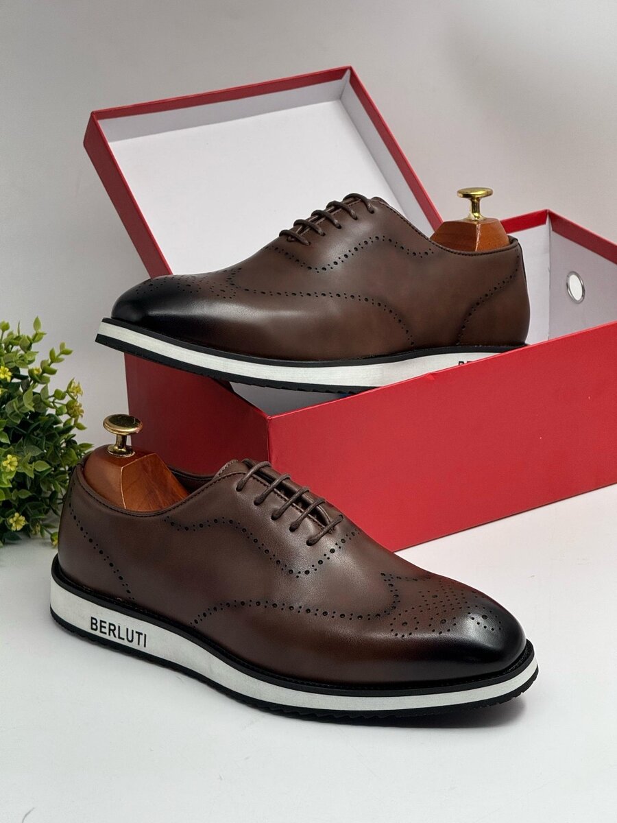 BERLUTI COFFEE AND WHITE