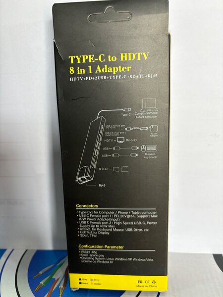 ADAPTATEUR TYPE C 8 en 1