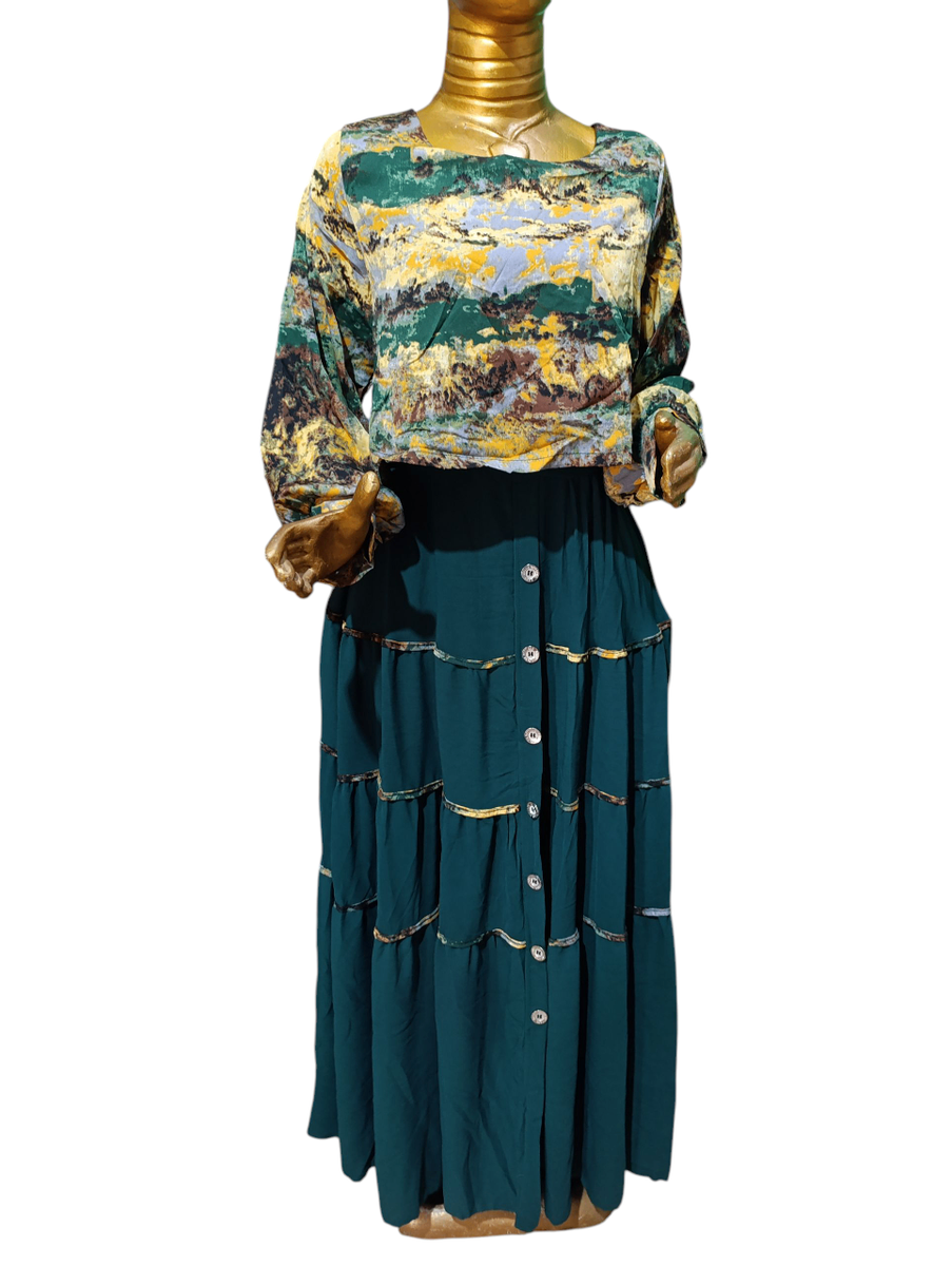 Robe longue imprimée élégante