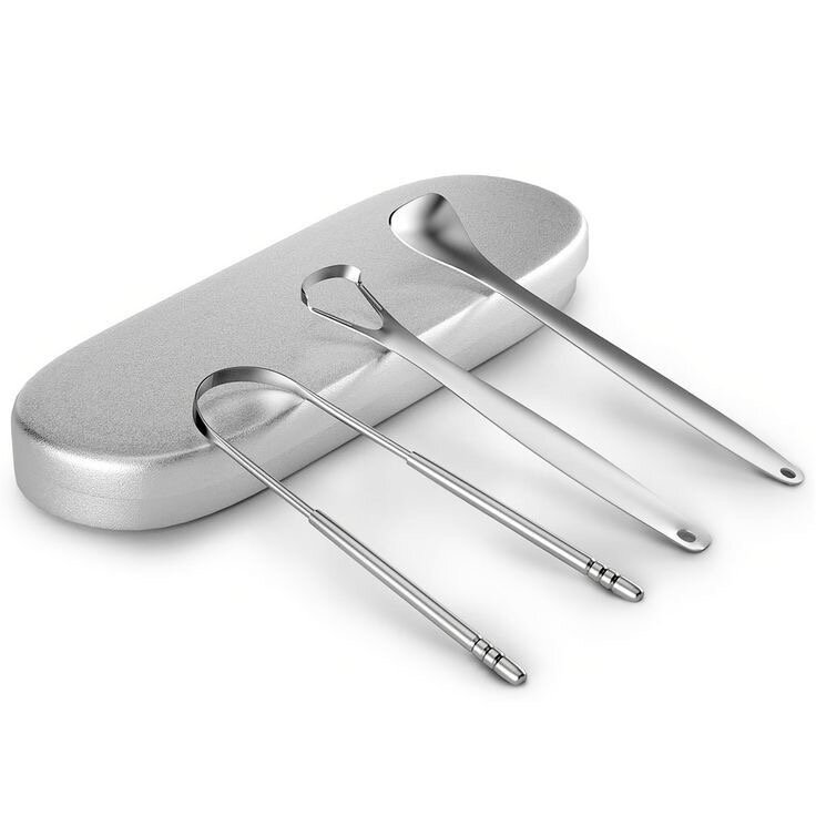 3 Gratte-langue en acier