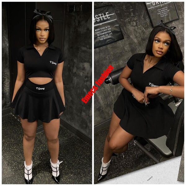 Ensemble jupe noire élégante