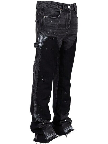Men's Distressed Black Jeans