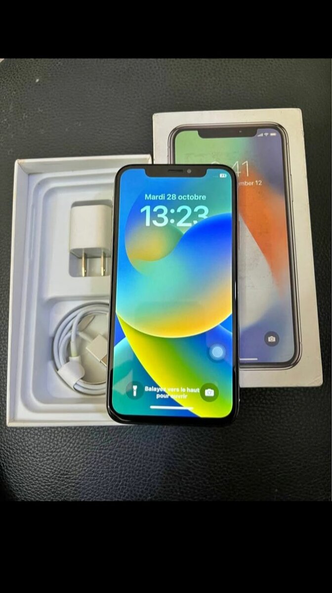 iPhone X avec accessoires