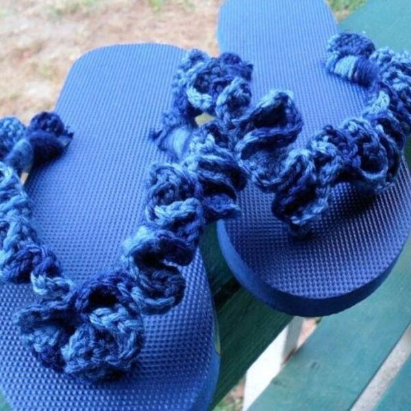 Tongs crochet uniques