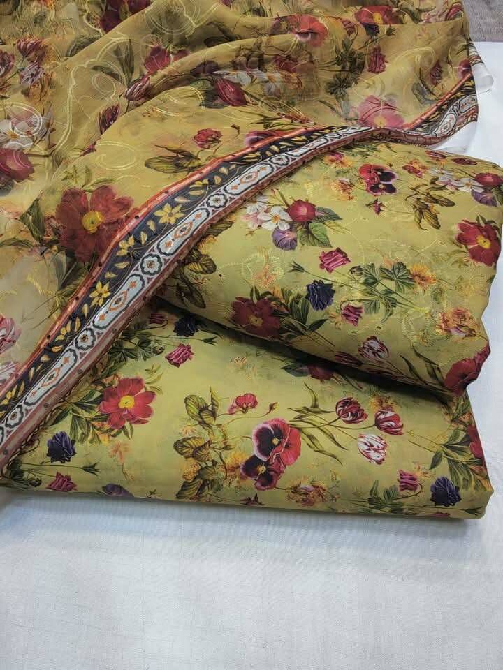 Printed lawn suit