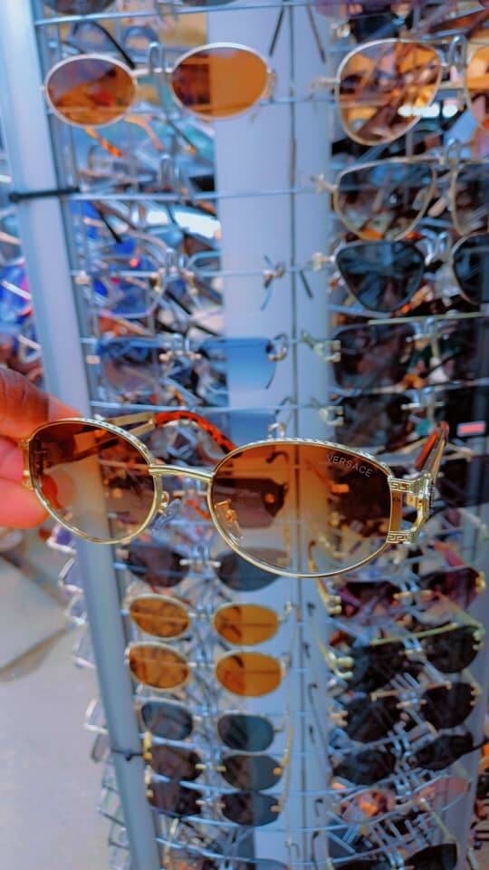 Lunettes de soleil rondes dorées