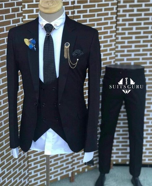 Elegant men's suit black