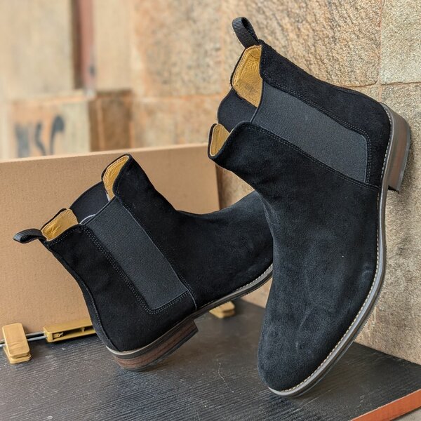 BERLUTI PARIS SUED BOOTS