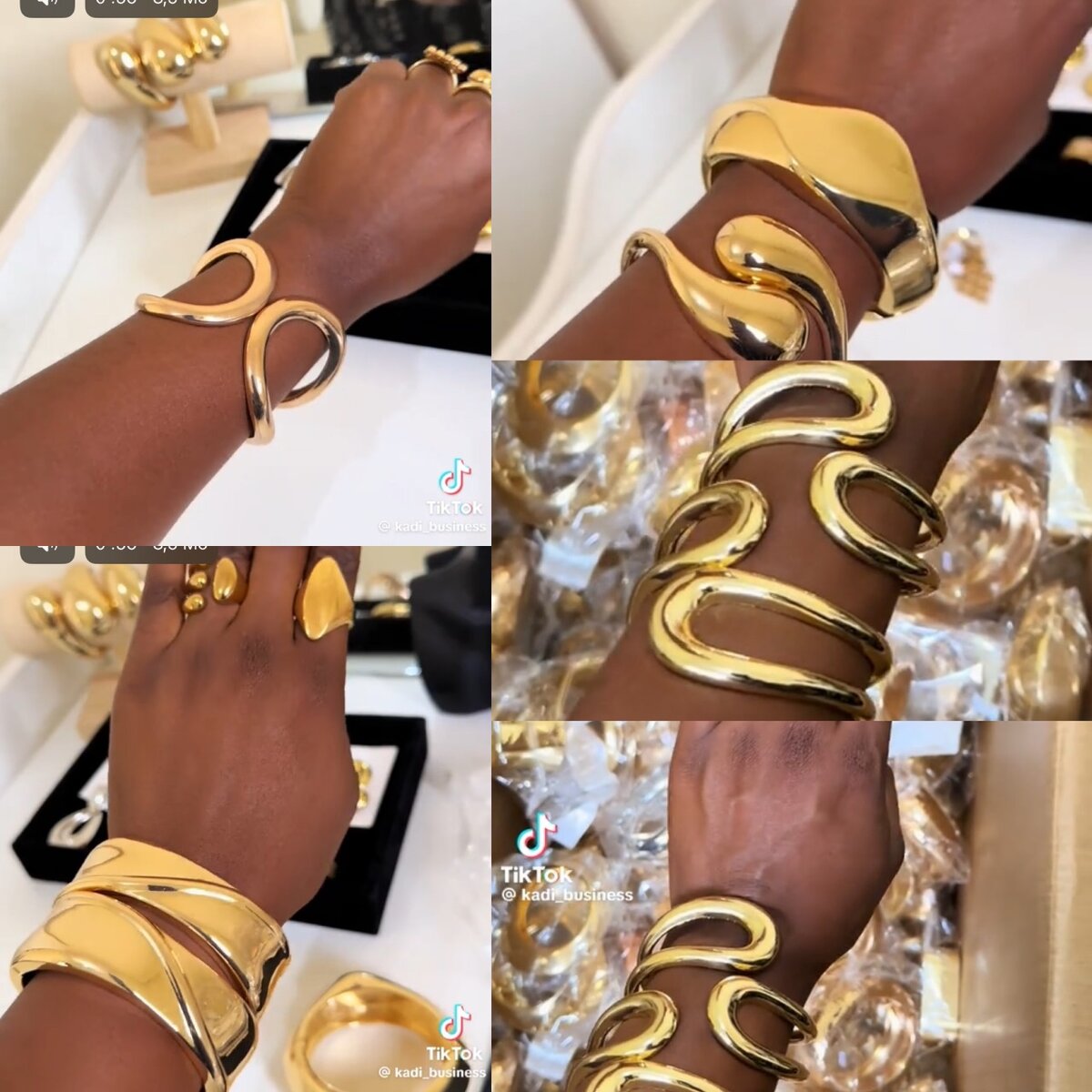 Bracelet doré moderne chic