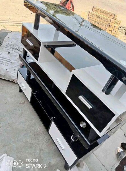 Meuble TV moderne noir et blanc