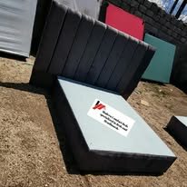 custom made bed with a high base