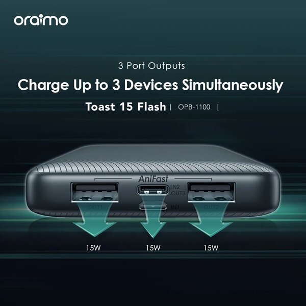 ORAIMO TOAST 15 FLASH, 10,000 MAH