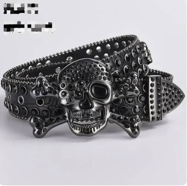 Ceinture Crâne Rock Glamour