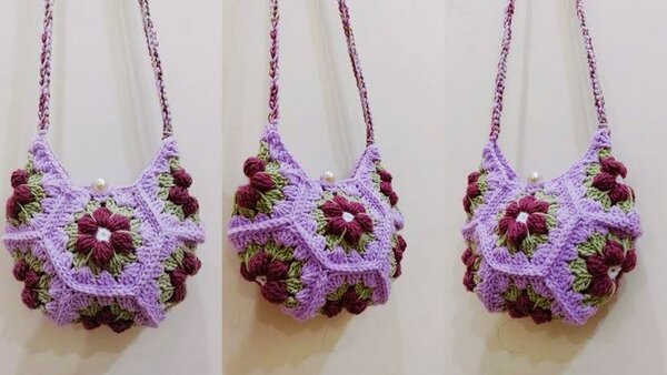 Sac granny motif floral