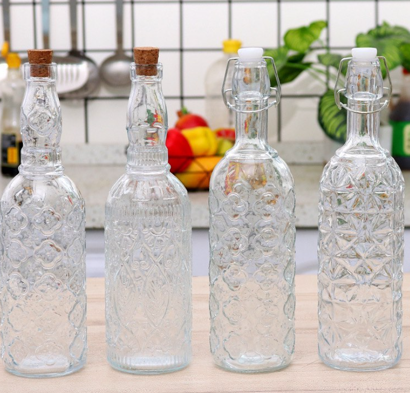 Multi purpose glass bottles with seal