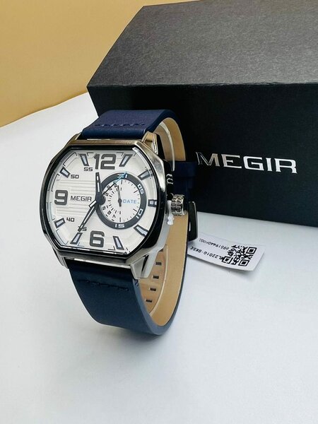 Montres de luxe acier inoxydable MEGIR bleu