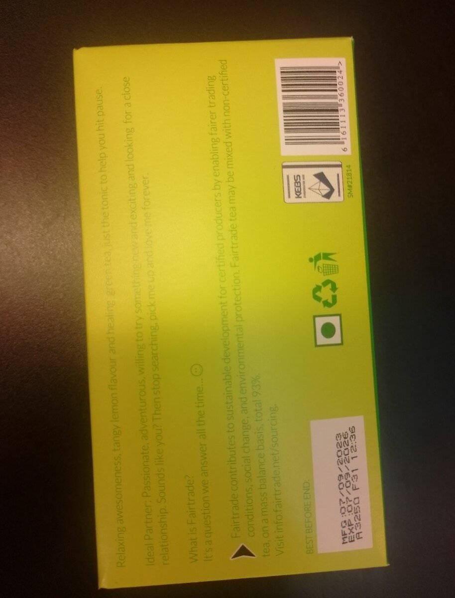 Thé Vert Citron Kericho Gold