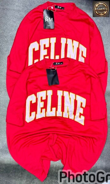 T-shirt rouge unisexe Celine