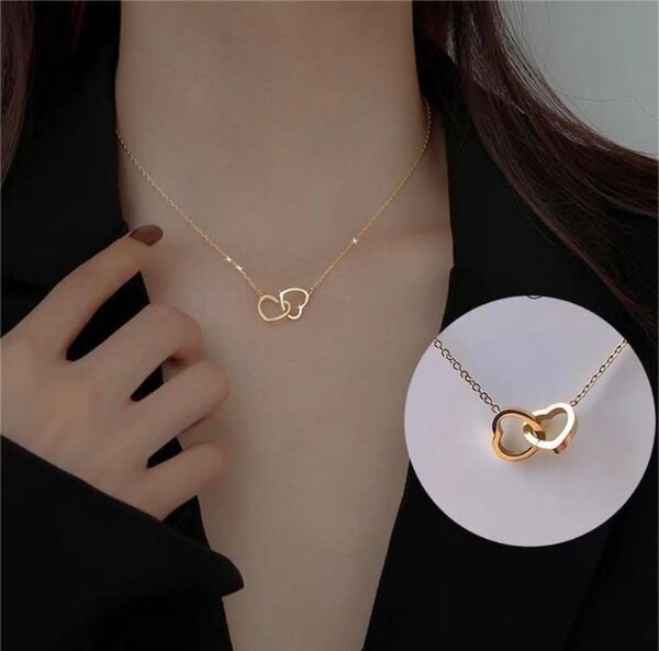 Collier Coeurs Entrelacés