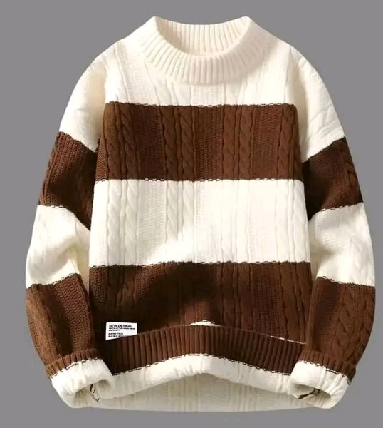 Pull rayé en tricot doux