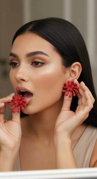 Boucles d’Oreilles en Fleur