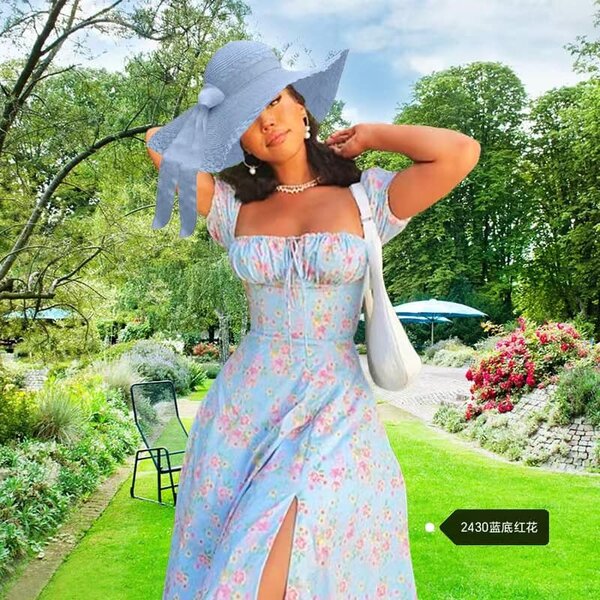 Women's summer sundress with print