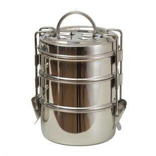 Tithafac - Récipient à 3 Niveaux en Acier Inoxydable