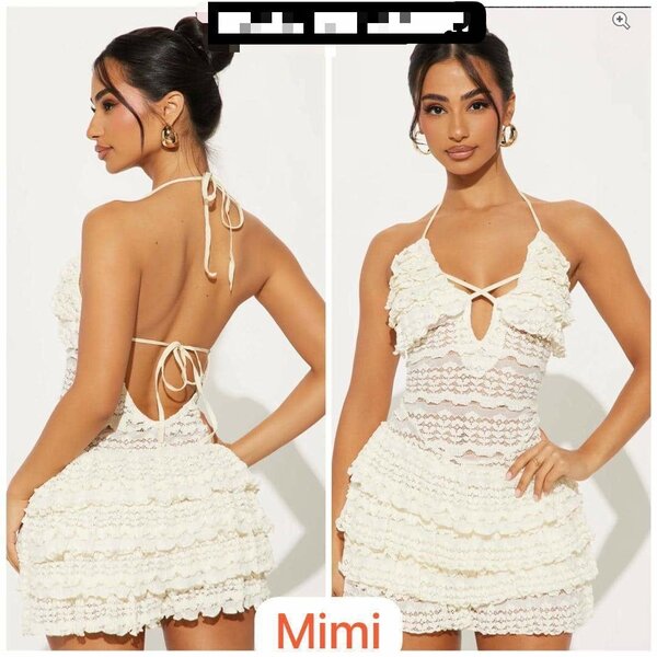 Robe en dentelle blanche chic