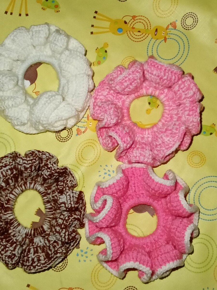 Chouchous tricotés colorés