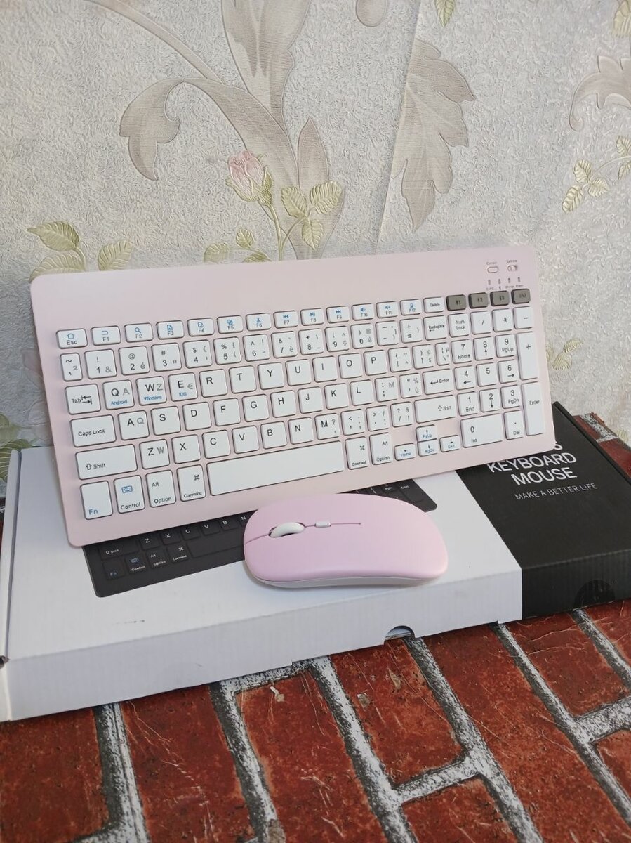 Clavier et Souris Sans Fil Rose