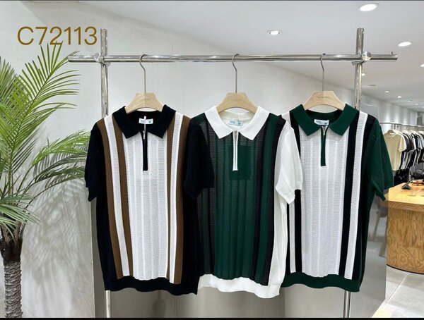 Polo homme élégant à rayures