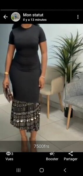 Robe élégante avec motifs