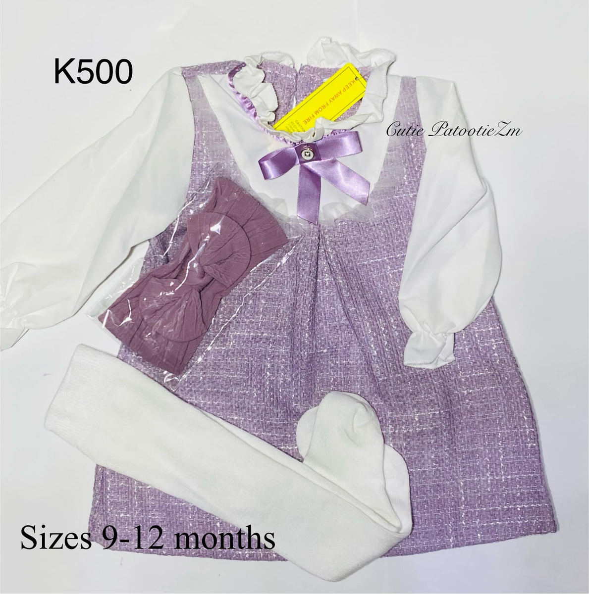 dress with accessories purple