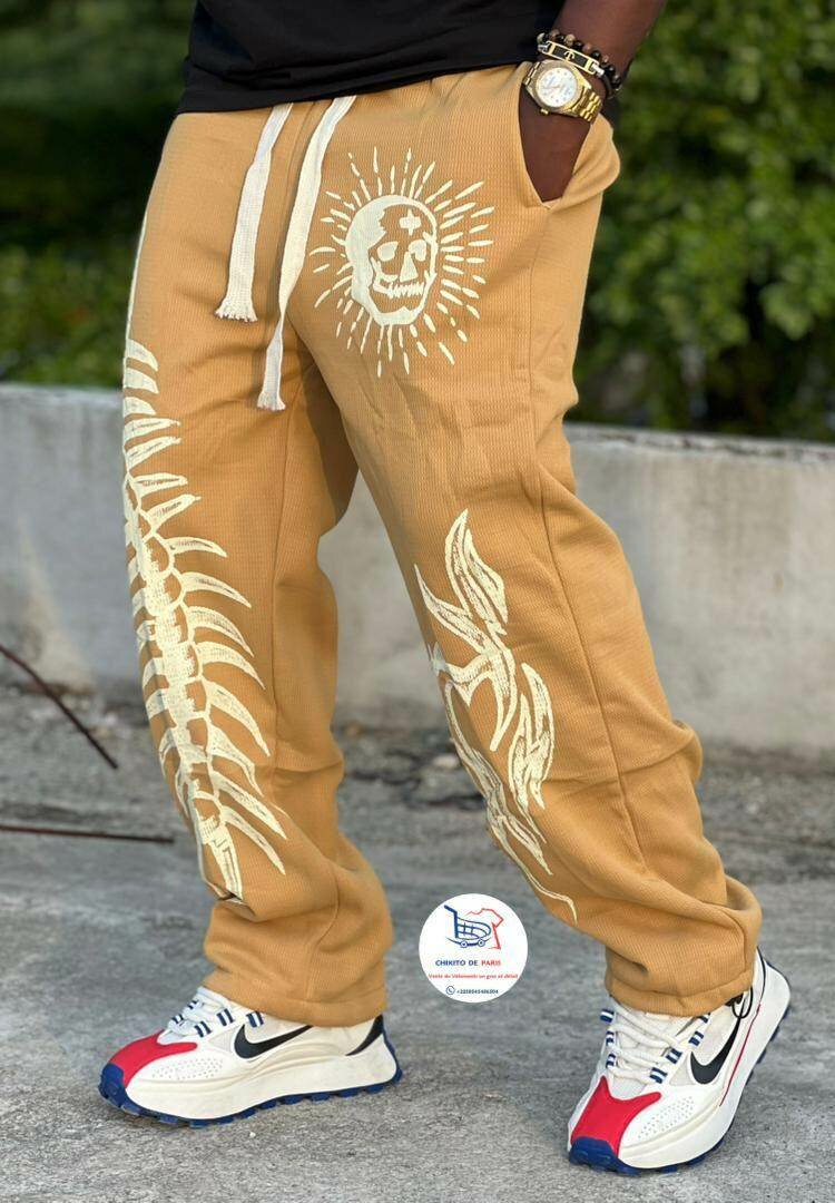 Pantalons imprimés crânes