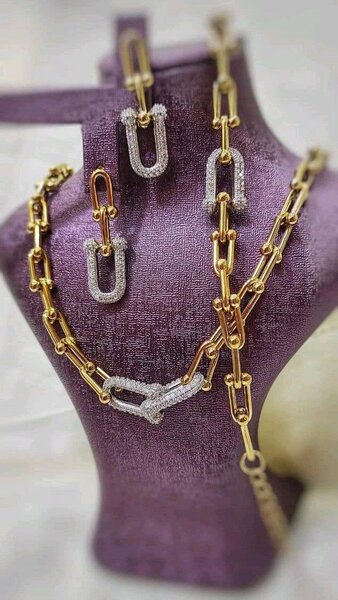 Parure Bijoux Chaîne Dorée