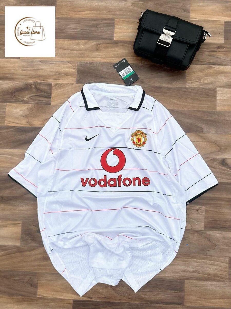 Maillot de foot vintage blanc Manchester United