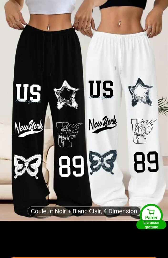 Pantalons larges imprimés