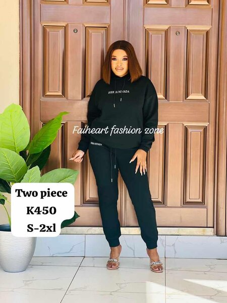 Women's Black Tracksuit  S-2xl