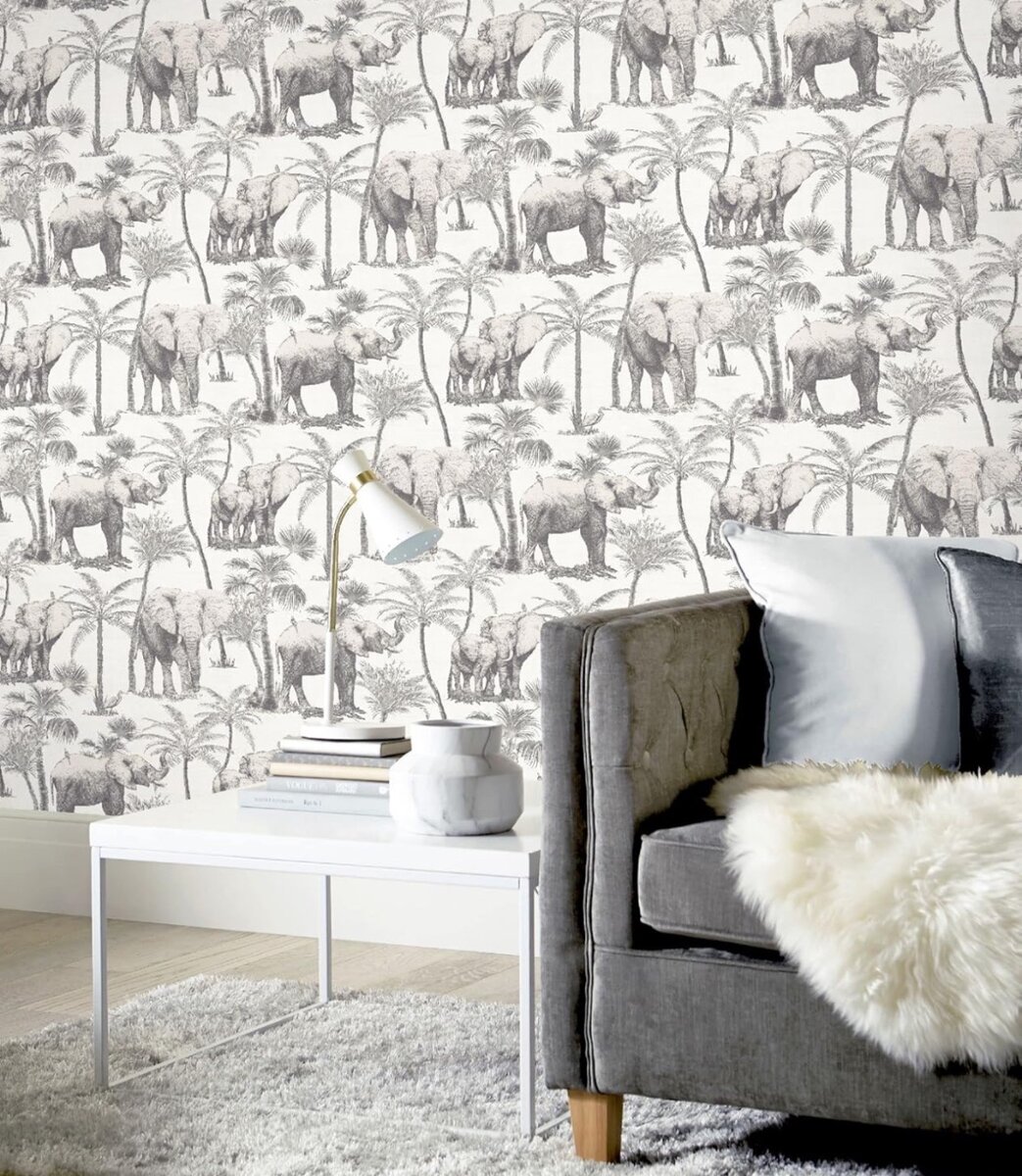 Papier peint Safari Éléphant