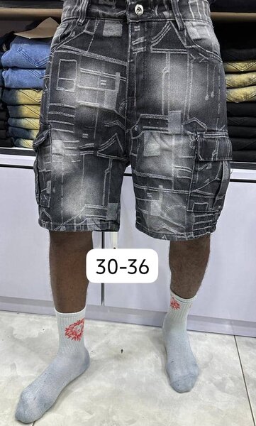 Shorts homme en jean délavé
